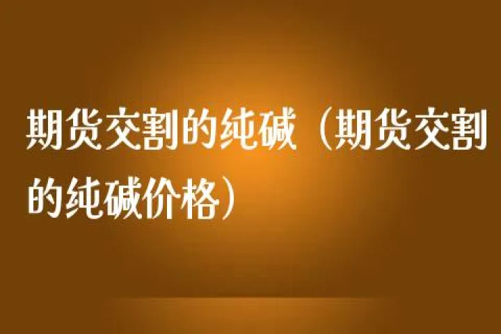 期货交易的是哪种纯碱(期货纯碱是轻质还是重质) (https://www.njaxzs.com/) 期货行情 第1张