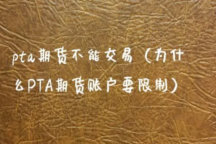 pta期货适合新手吗(期货pta最多可以买多少手) (https://www.njaxzs.com/) 原油期货 第1张