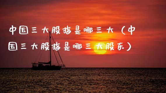 中国三大股指是哪三大（中国三大股指是哪三大股东） (https://www.njaxzs.com/) 期货直播间 第1张