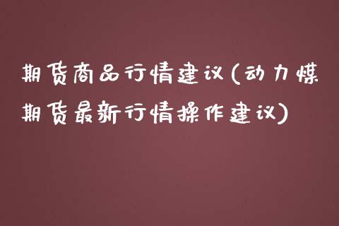 期货商品行情建议(动力煤期货最新行情操作建议) (https://www.njaxzs.com/) 期货直播间 第1张
