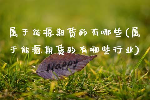 属于能源期货的有哪些(属于能源期货的有哪些行业) (https://www.njaxzs.com/) 黄金期货 第1张