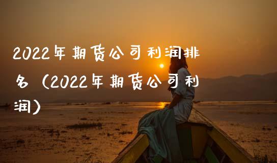 2022年期货公司利润排名（2022年期货公司利润） (https://www.njaxzs.com/) 期货直播间 第1张