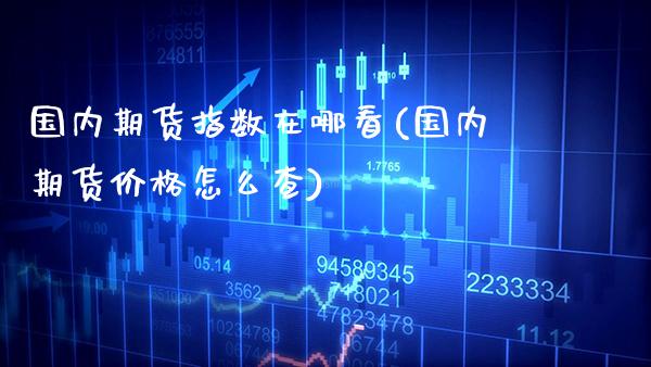 国内期货指数在哪看(国内期货价格怎么查) (https://www.njaxzs.com/) 原油期货 第1张