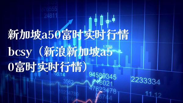 新加坡a50富时实时行情bcsy（新浪新加坡a50富时实时行情） (https://www.njaxzs.com/) 内盘期货 第1张