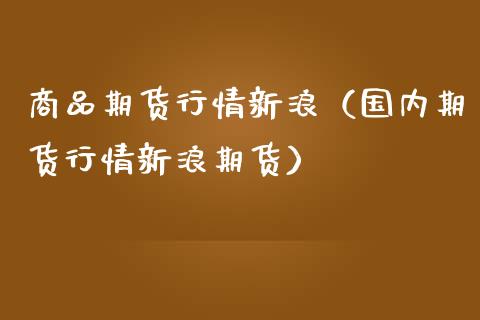 商品期货行情新浪（国内期货行情新浪期货） (https://www.njaxzs.com/) 内盘期货 第1张