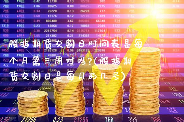 股指期货交割日时间表是每个月第三周对吗?(股指期货交割日是每月的几号) (https://www.njaxzs.com/) 黄金期货 第1张