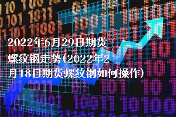 2022年6月29日期货螺纹钢走势(2022年2月18日期货螺纹钢如何操作) (https://www.njaxzs.com/) 期货直播间 第1张