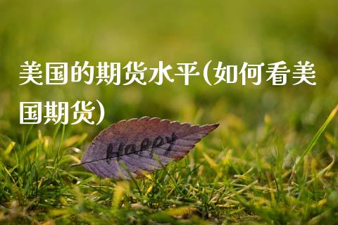 美国的期货水平(如何看美国期货) (https://www.njaxzs.com/) 黄金期货 第1张