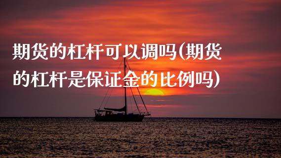 期货的杠杆可以调吗(期货的杠杆是保证金的比例吗) (https://www.njaxzs.com/) 黄金期货 第1张