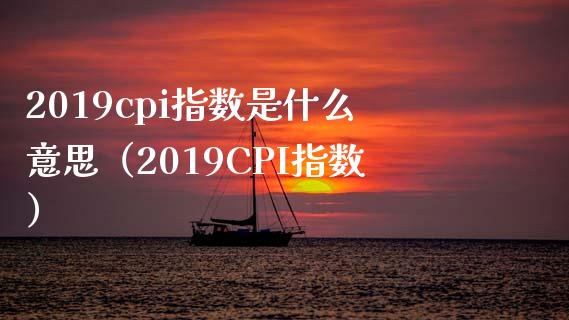 2019cpi指数是什么意思（2019CPI指数） (https://www.njaxzs.com/) 期货直播间 第1张