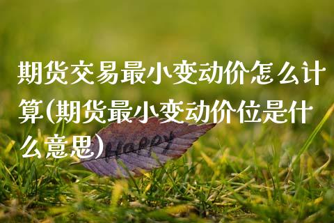 期货交易最小变动价怎么计算(期货最小变动价位是什么意思) (https://www.njaxzs.com/) 黄金期货 第1张