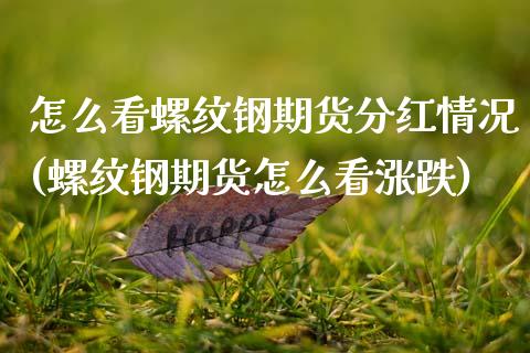 怎么看螺纹钢期货分红情况(螺纹钢期货怎么看涨跌) (https://www.njaxzs.com/) 内盘期货 第1张