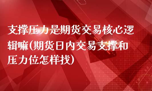 支撑压力是期货交易核心逻辑嘛(期货日内交易支撑和压力位怎样找) (https://www.njaxzs.com/) 期货投资 第1张