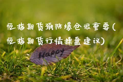 恒指期货预防爆仓很重要(恒指期货行情操盘建议) (https://www.njaxzs.com/) 期货行情 第1张