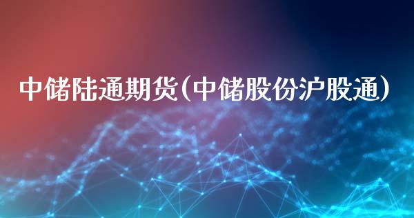 中储陆通期货(中储股份沪股通) (https://www.njaxzs.com/) 期货直播间 第1张