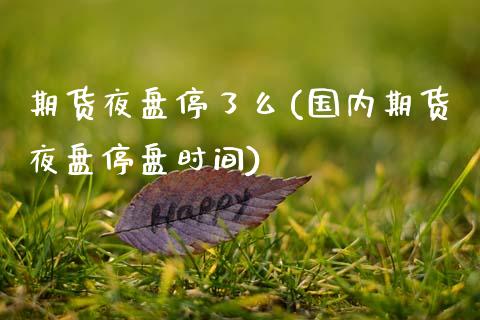 期货夜盘停了么(国内期货夜盘停盘时间) (https://www.njaxzs.com/) 期货直播间 第1张