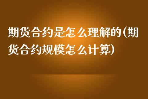 期货合约是怎么理解的(期货合约规模怎么计算) (https://www.njaxzs.com/) 原油期货 第1张