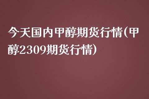 今天国内甲醇期货行情(甲醇2309期货行情) 期货直播间 第1张-爱新财经 今天国内甲醇期货行情(甲醇2309期货行情) (https://www.njaxzs.com/) 期货直播间 第1张