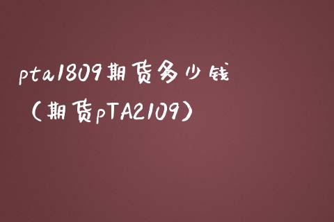 pta1809期货多少钱（期货pTA2109） (https://www.njaxzs.com/) 期货直播间 第1张