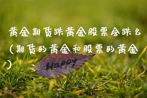 黄金期货跌黄金股票会跌么(期货的黄金和股票的黄金) (https://www.njaxzs.com/) 期货投资 第1张