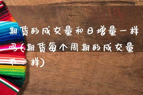 期货的成交量和日增量一样吗(期货每个周期的成交量不一样) (https://www.njaxzs.com/) 内盘期货 第1张