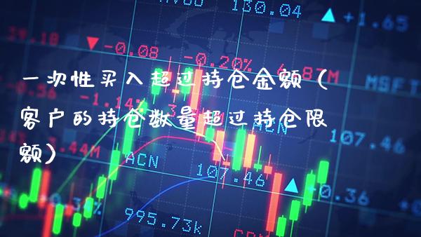一次性买入超过持仓金额（客户的持仓数量超过持仓限额） (https://www.njaxzs.com/) 内盘期货 第1张
