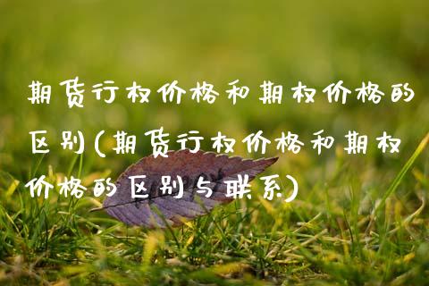 期货行权价格和期权价格的区别(期货行权价格和期权价格的区别与联系) (https://www.njaxzs.com/) 期货行情 第1张