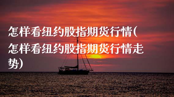 怎样看纽约股指期货行情(怎样看纽约股指期货行情走势) (https://www.njaxzs.com/) 期货直播间 第1张