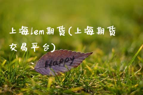 上海lem期货(上海期货交易平台) (https://www.njaxzs.com/) 期货行情 第1张