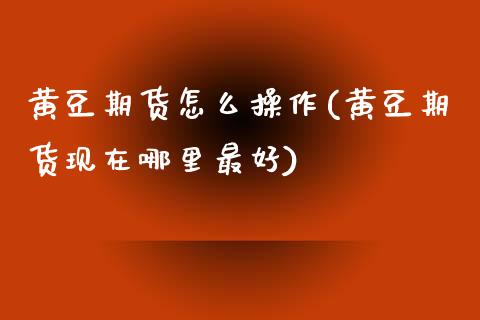 黄豆期货怎么操作(黄豆期货现在哪里最好) (https://www.njaxzs.com/) 期货行情 第1张