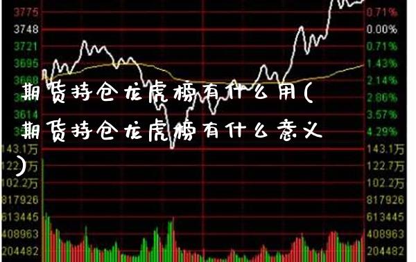 期货持仓龙虎榜有什么用(期货持仓龙虎榜有什么意义) (https://www.njaxzs.com/) 黄金期货 第1张