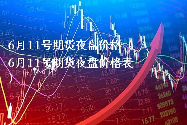 6月11号期货夜盘（6月11号期货夜盘表） (https://www.njaxzs.com/) 期货行情 第1张