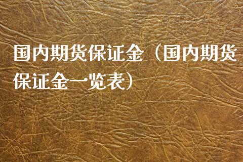 国内期货保证金（国内期货保证金一览表） (https://www.njaxzs.com/) 期货直播间 第1张