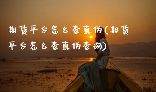 期货平台怎么查真伪(期货平台怎么查真伪查询) (https://www.njaxzs.com/) 期货直播间 第1张