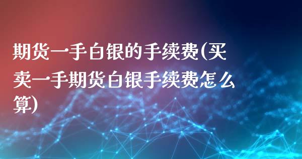 期货一手白银的手续费(买卖一手期货白银手续费怎么算) (https://www.njaxzs.com/) 内盘期货 第1张