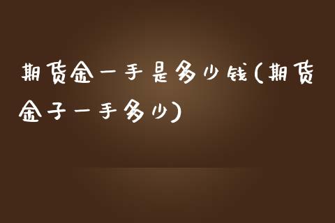 期货金一手是多少钱(期货金子一手多少) (https://www.njaxzs.com/) 期货直播间 第1张