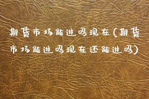 期货市场能进吗现在(期货市场能进吗现在还能进吗) (https://www.njaxzs.com/) 期货直播间 第1张