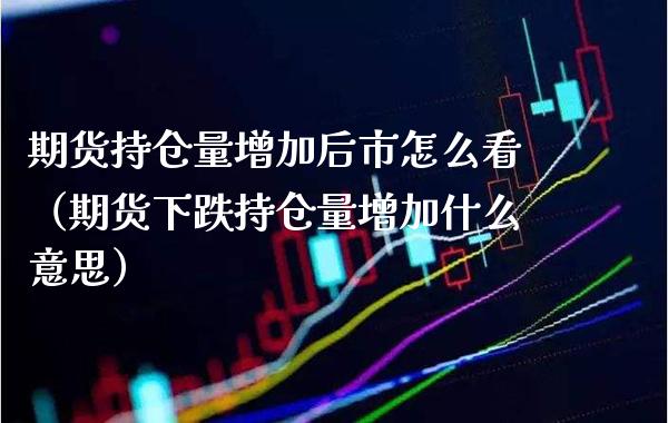 期货持仓量增加后市怎么看（期货下跌持仓量增加什么意思） (https://www.njaxzs.com/) 期货行情 第1张