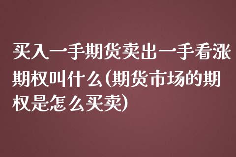 买入一手期货卖出一手看涨期权叫什么(期货市场的期权是怎么买卖) (https://www.njaxzs.com/) 期货行情 第1张