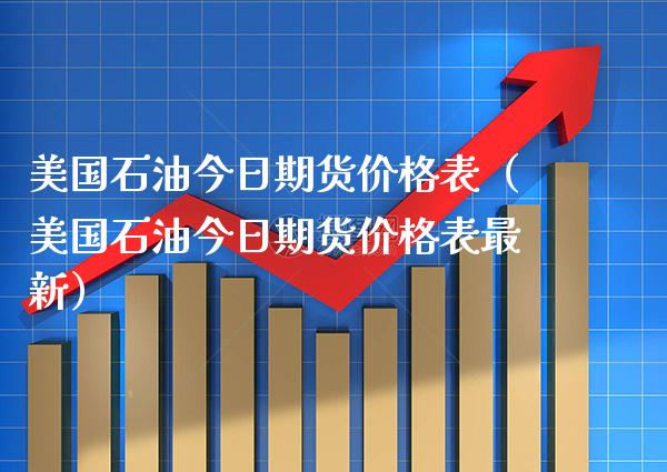 美国石油今日期货表（美国石油今日期货表最新） (https://www.njaxzs.com/) 期货直播间 第1张