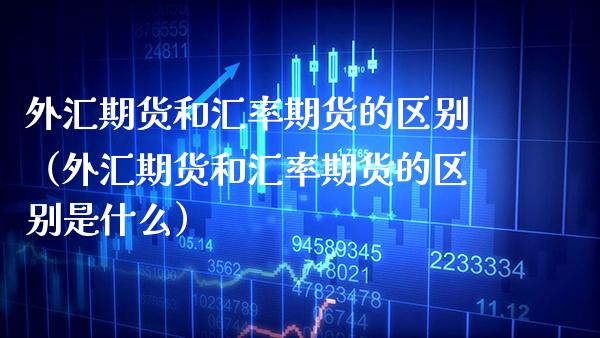 外汇期货和汇率期货的区别（外汇期货和汇率期货的区别是什么） (https://www.njaxzs.com/) 期货直播间 第1张