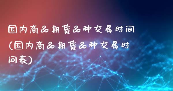 国内商品期货品种交易时间(国内商品期货品种交易时间表) (https://www.njaxzs.com/) 黄金期货 第1张