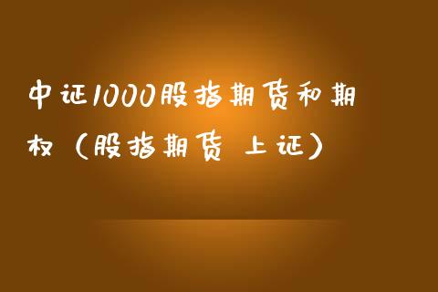 中证1000股指期货和期权（股指期货 上证） (https://www.njaxzs.com/) 期货开户 第1张