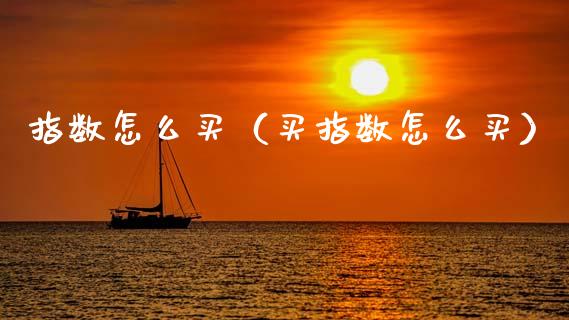 指数怎么买（买指数怎么买） (https://www.njaxzs.com/) 期货直播间 第1张