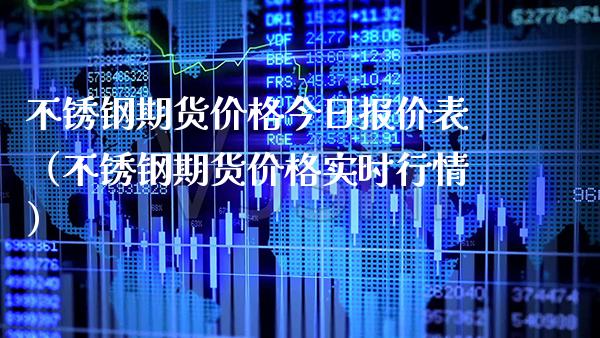 不锈钢期货今日报价表（不锈钢期货实时行情） (https://www.njaxzs.com/) 期货直播间 第1张