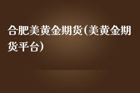合肥美黄金期货(美黄金期货平台) (https://www.njaxzs.com/) 期货直播间 第1张