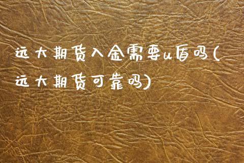 远大期货入金需要u盾吗(远大期货可靠吗) (https://www.njaxzs.com/) 期货行情 第1张