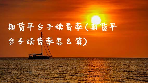 期货平台手续费率(期货平台手续费率怎么算) (https://www.njaxzs.com/) 黄金期货 第1张