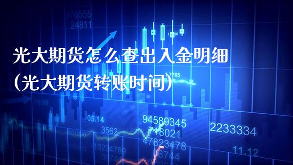 光大期货怎么查出入金明细(光大期货转账时间) (https://www.njaxzs.com/) 期货直播间 第1张