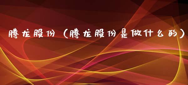 腾龙股份（腾龙股份是做什么的） (https://www.njaxzs.com/) 期货直播间 第1张